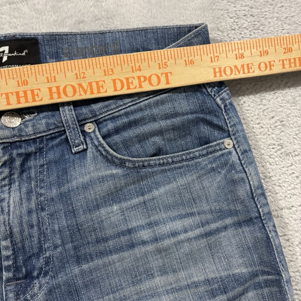 7 For All Mankind Jeans Men 30 Standard Straight Leg Blue Vintage Y2K - Picture 7 of 10